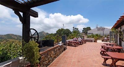 The patio at Catalina Airport