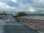 Runway damage at Santa Paula Airport