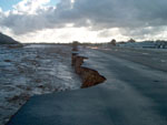 Runway damage at Santa Paula Airport