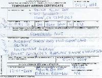 Temporary Airman Certificate