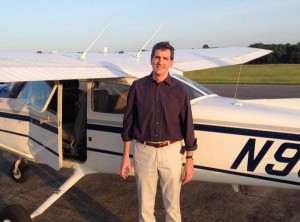 Whitaker earned his private pilot certificate last October in this Skyhawk