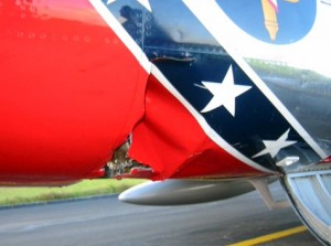 F-86 pyrotechnic damage