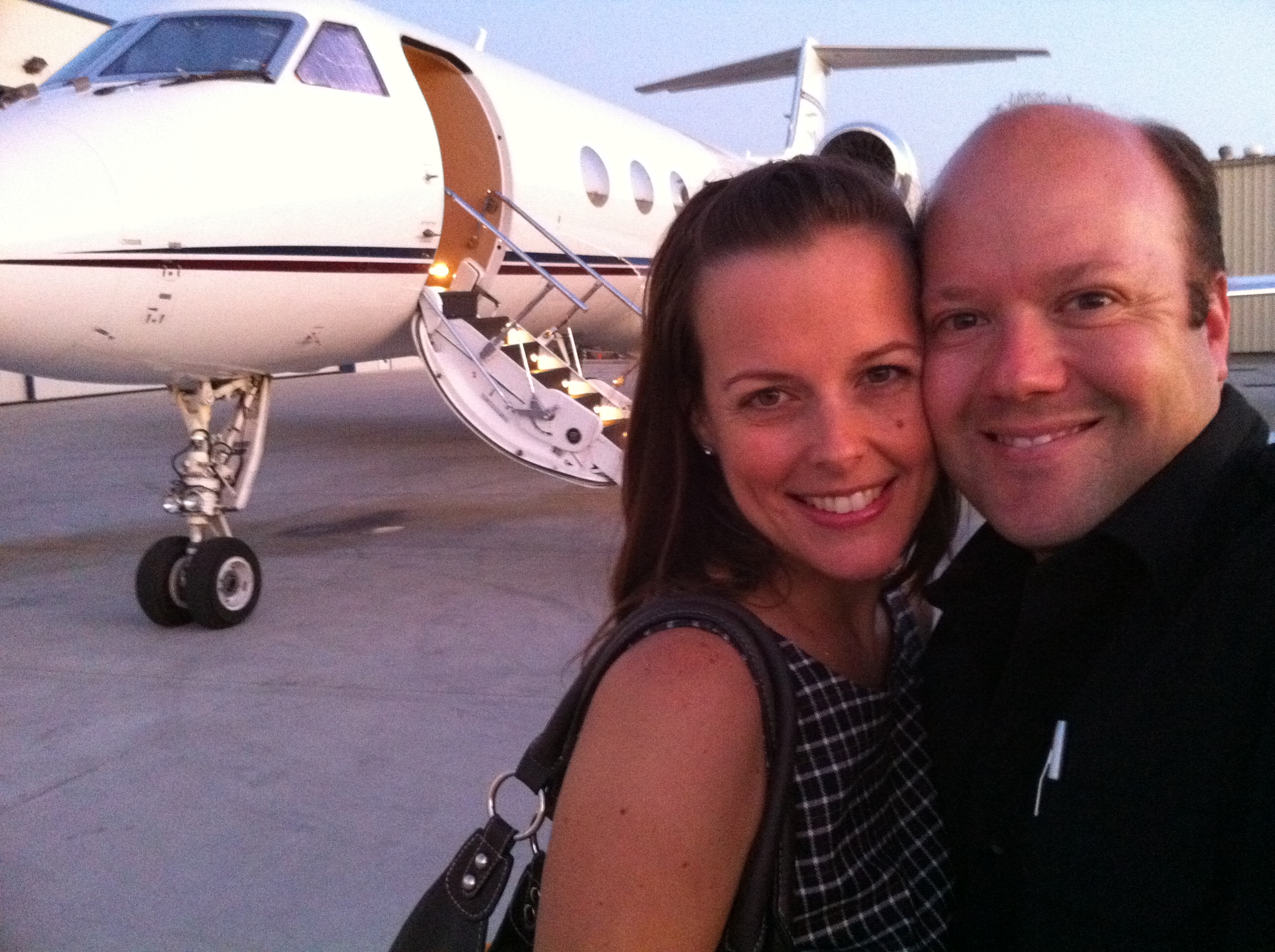 Still giving rides!  My wife gets her first flight in the Gulfstream IV.