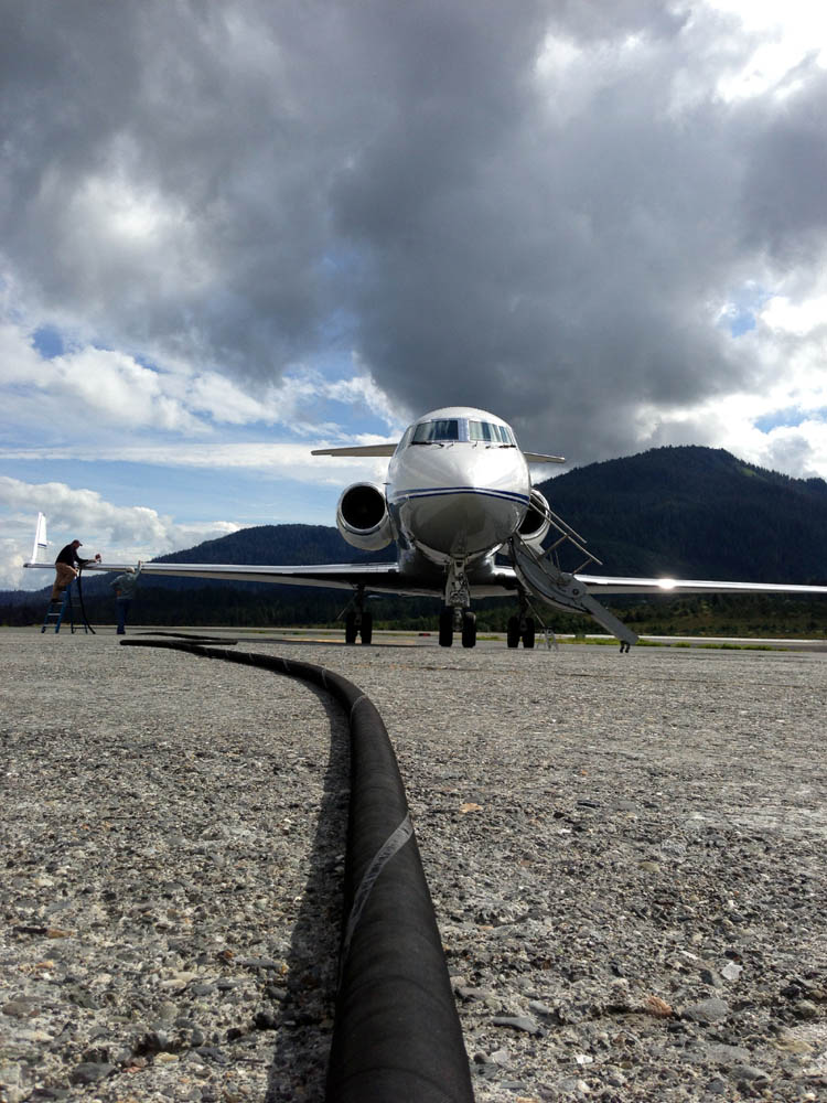 Adding a thousand gallons via over-wing fueling took about 90 minutes.