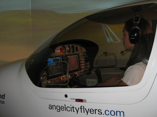 Angel City Flyer's DA-42 Twin-Star flight training device.  The simulators are getting better, folks!