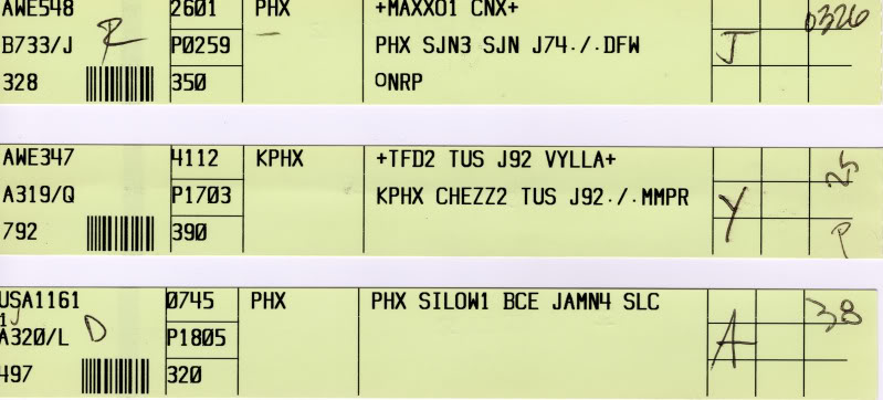 These strips are used to track an IFR flight's information as it works its way through the system.