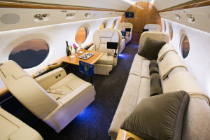 A typical Gulfstream interior. This layout isnâ€™t just more comfortable â€” itâ€™s also designed to facilitate discussion and interaction among the occupants.